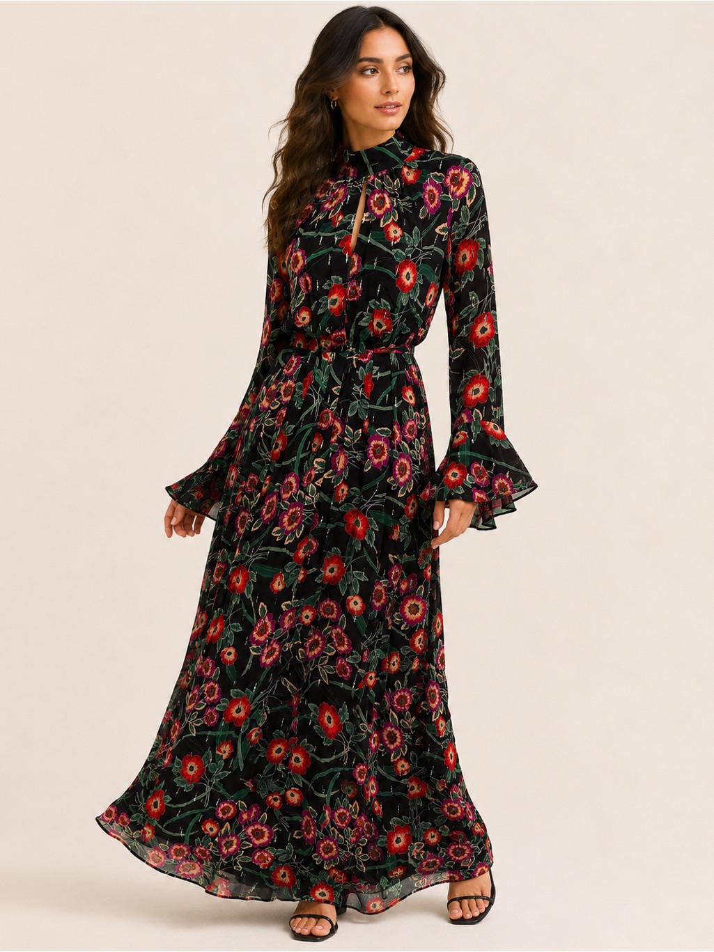 Nwt Misa Los Angeles Floral Maxi Dress Backless Boho Small